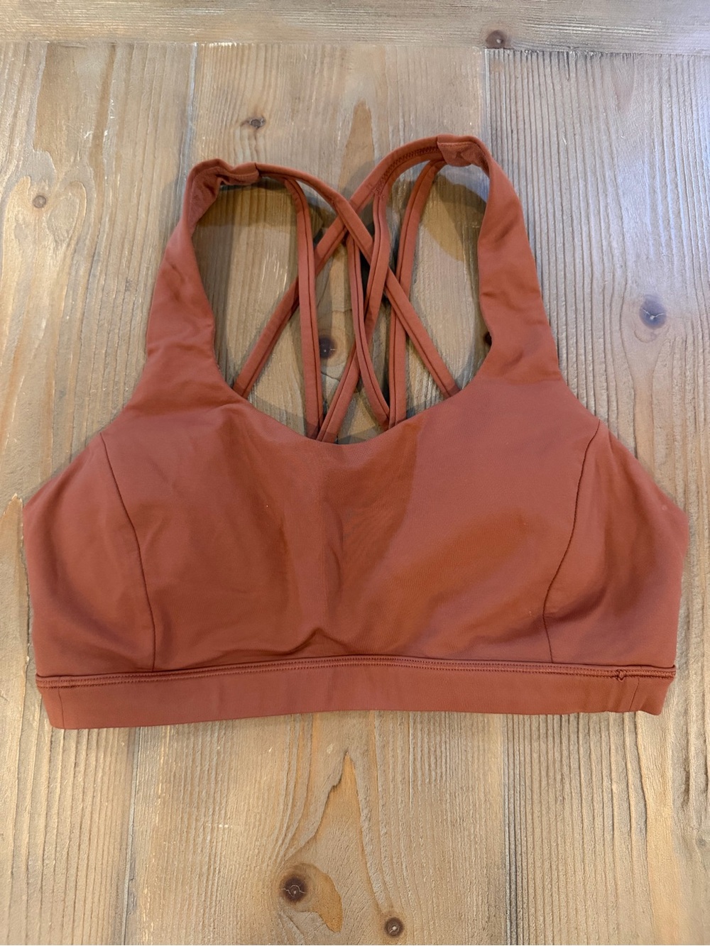 lululemon athletica Rust/Brown Strappy Back Sports Bra